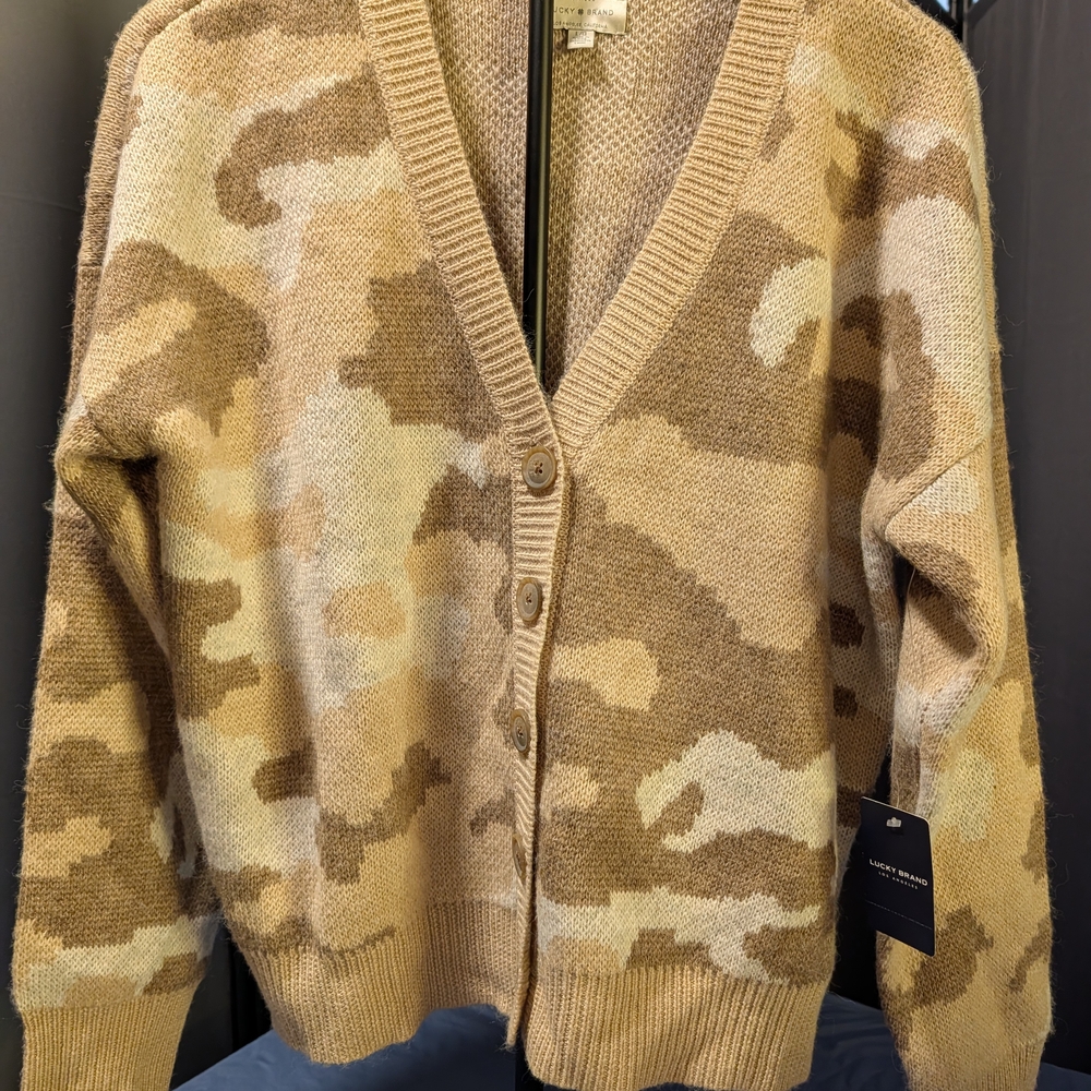 Camouflage Knit Cardigan